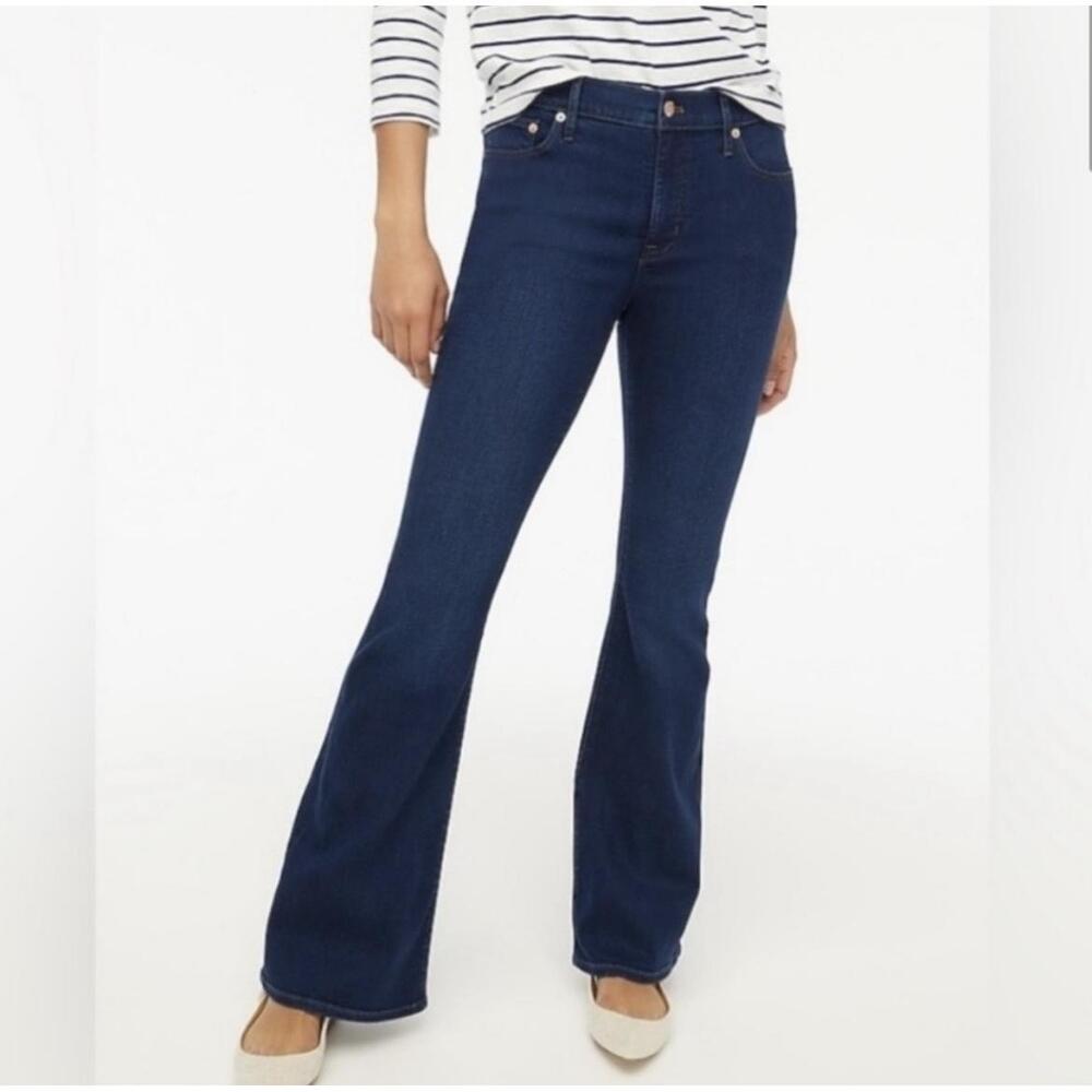 J.Crew Flare Dark Wash 5-Pocket Signature Stretch Jeans Womens Size 31